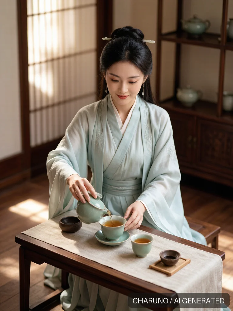 茶艺主播 · 图库,第 8 张生成图片