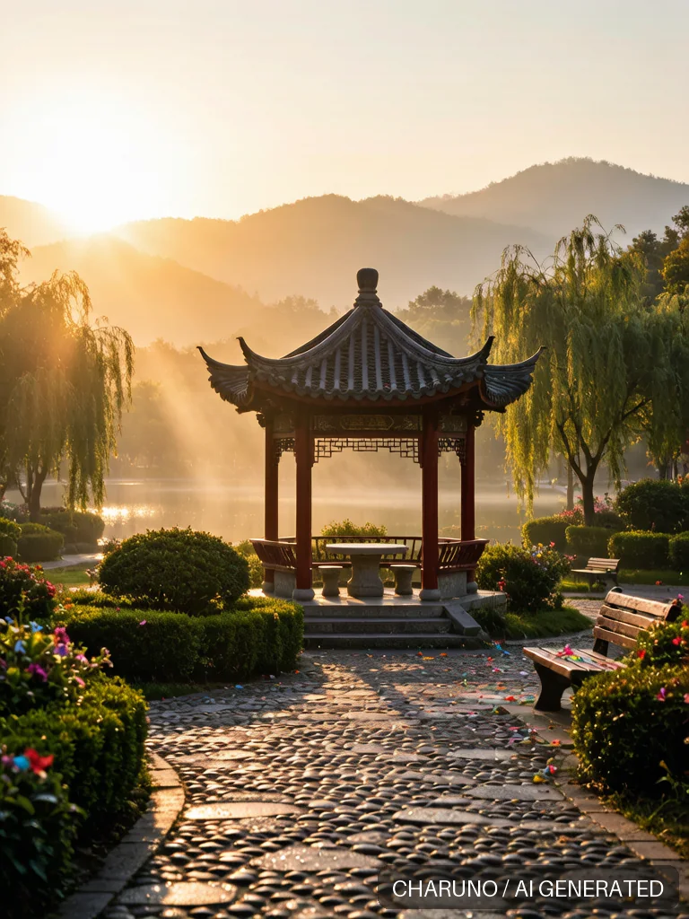 晨练太极 · 图库，第 4 张生成图片