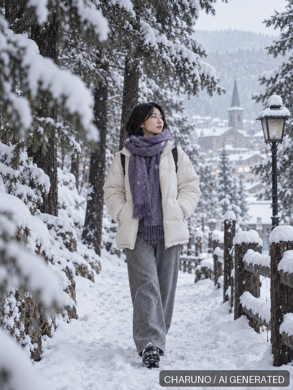 多场景新写真·雪城冬日记录，第 6 张生成图片