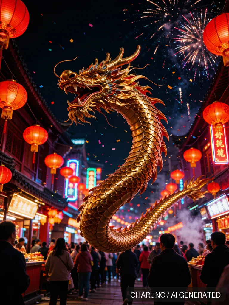 民俗舞龙 · 图库，第 4 张生成图片