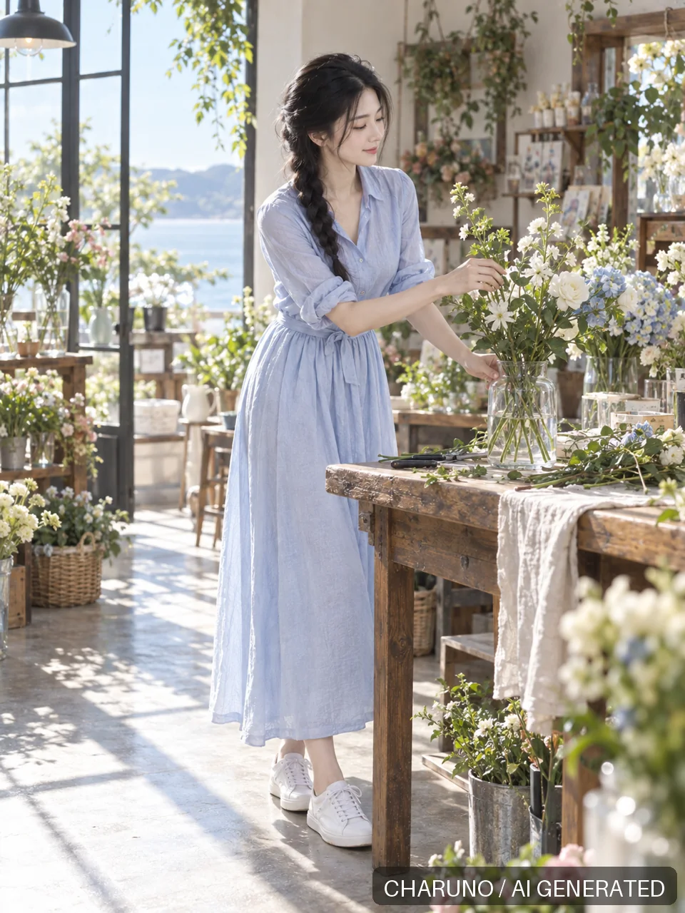 沈悦·八种穿搭生活写真·动作修正版，第 8 张生成图片