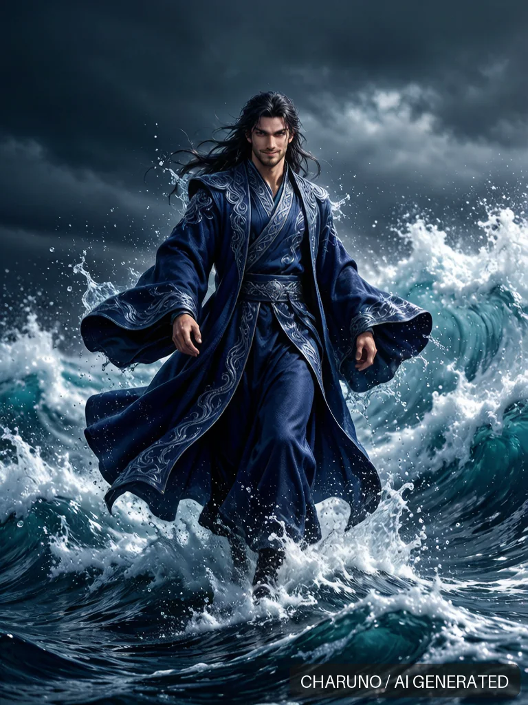 水神共工 · 图库,第 4 张生成图片