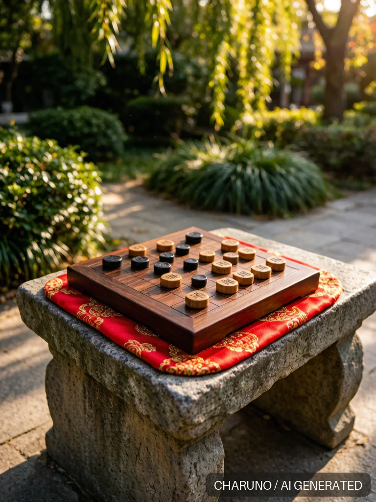 公园下棋 · 图库，第 6 张生成图片
