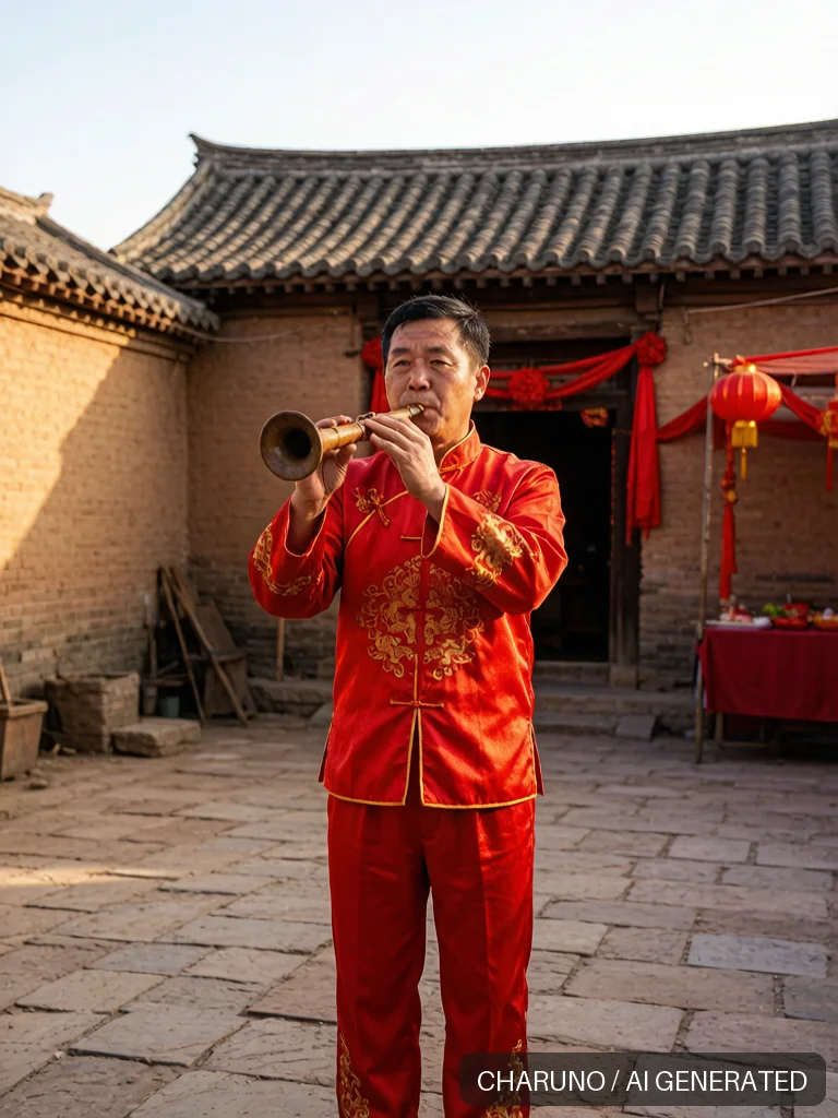 唢呐艺人 · 图库，第 6 张生成图片