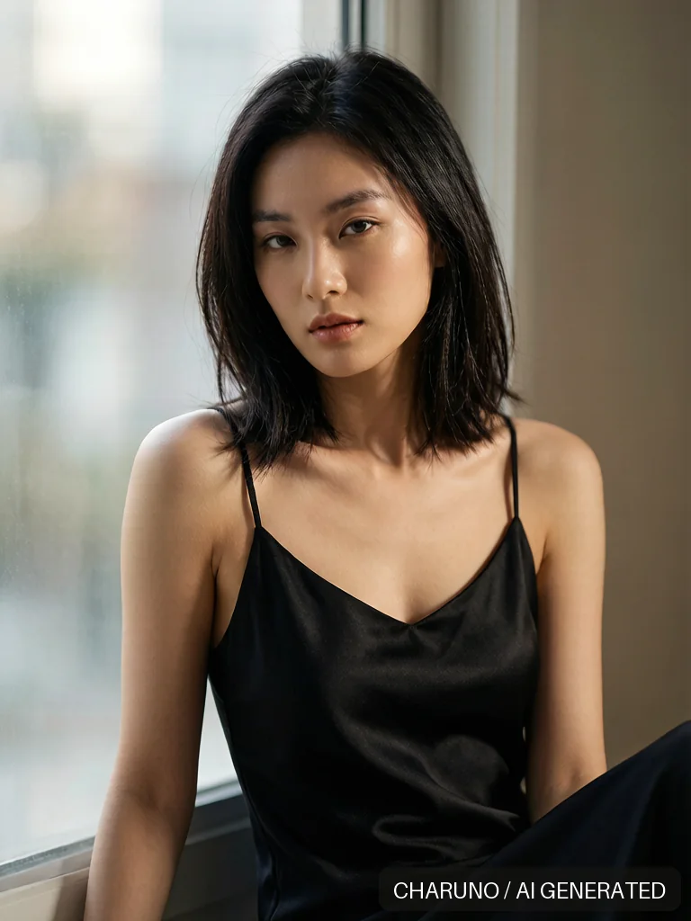 性感时尚写真 · 中国女性模特，第 2 张生成图片
