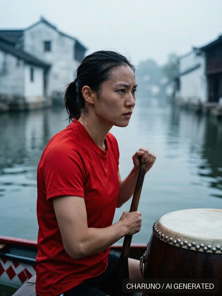 女龙舟划手 · 图库，第 7 张生成图片