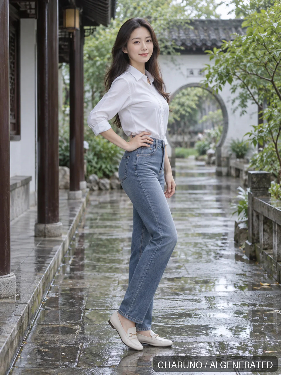 梁芷·动作参考八种生活写真，第 1 张生成图片