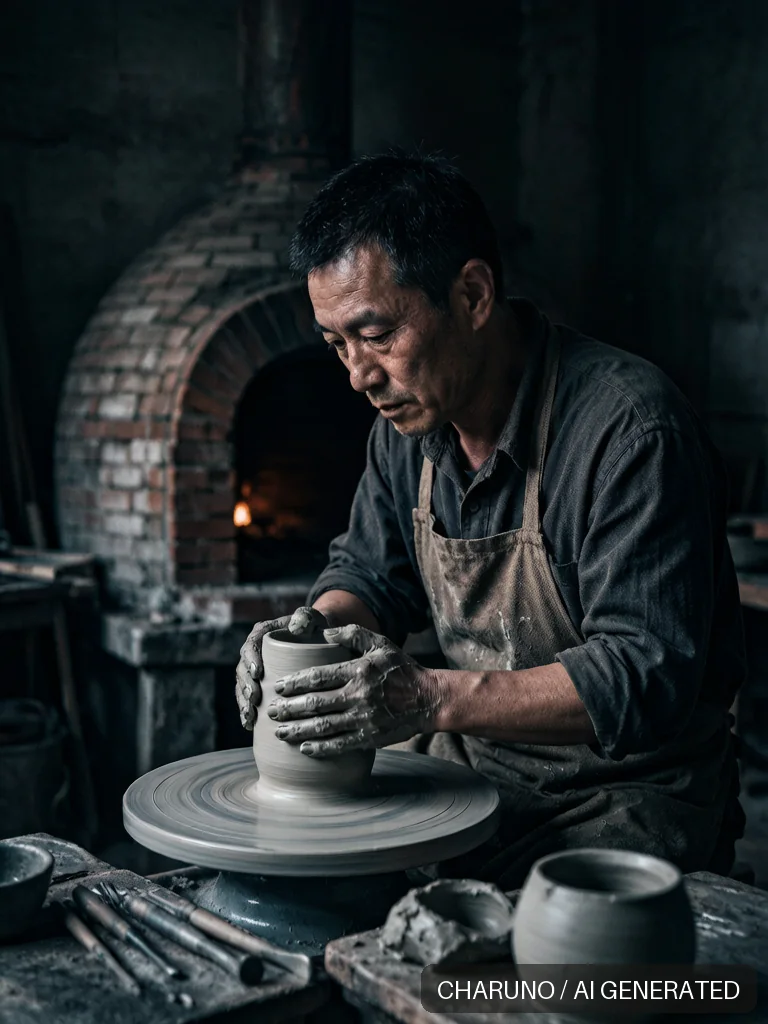 景德镇制瓷匠 · 图库，第 7 张生成图片