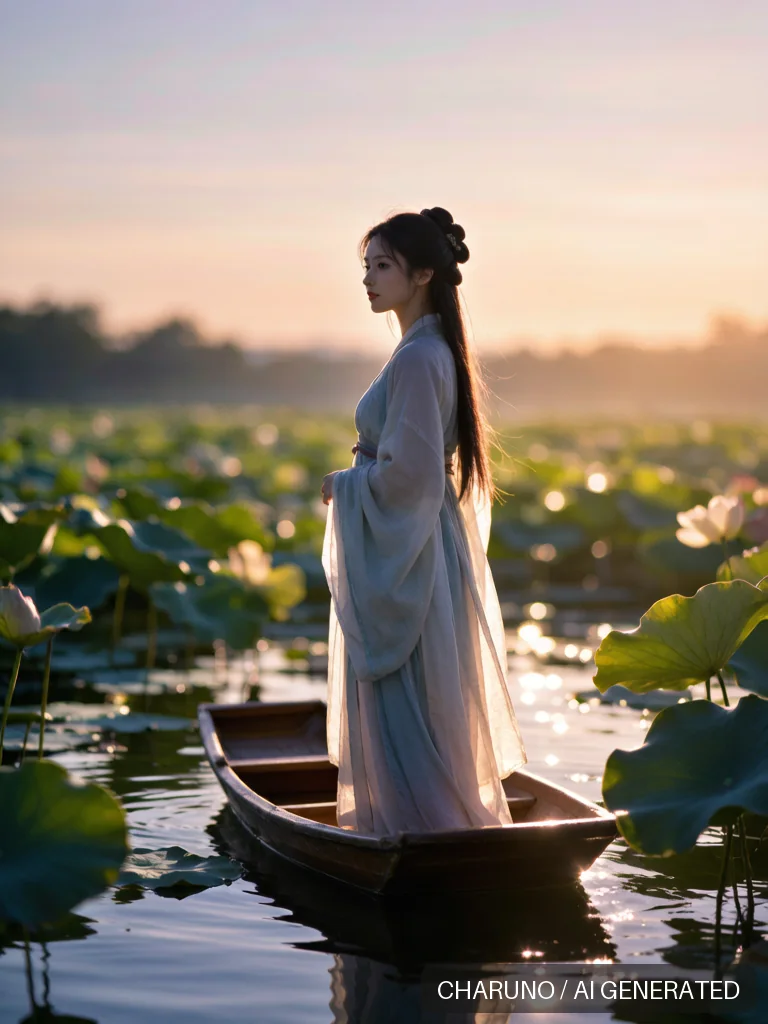 采莲少女 · 图库,第 6 张生成图片