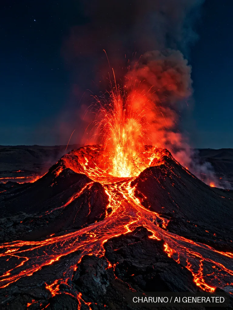 火山熔岩 · 图库，第 3 张生成图片