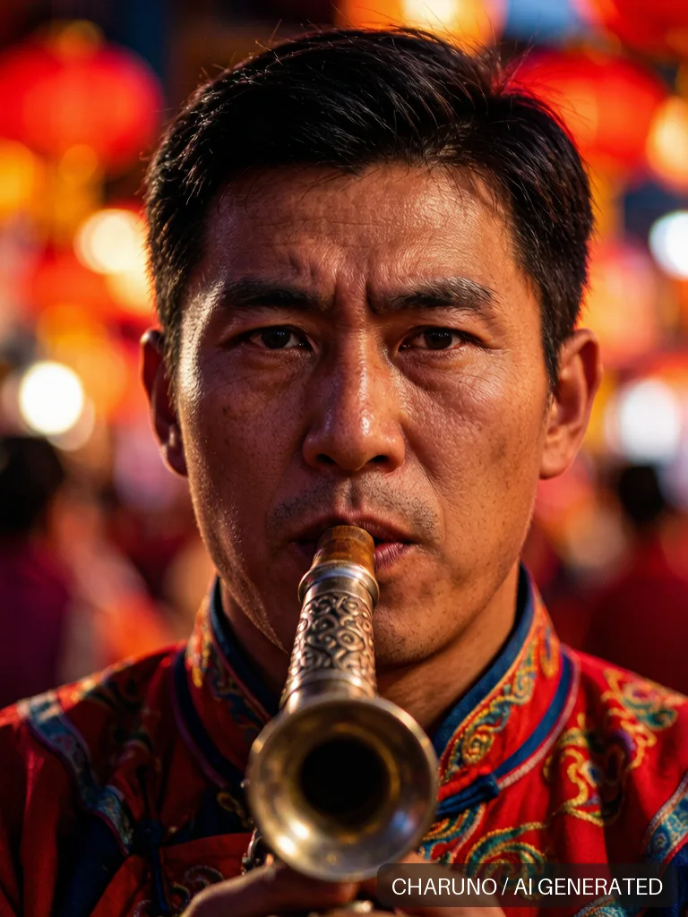 唢呐乐师 · 图库，第 5 张生成图片