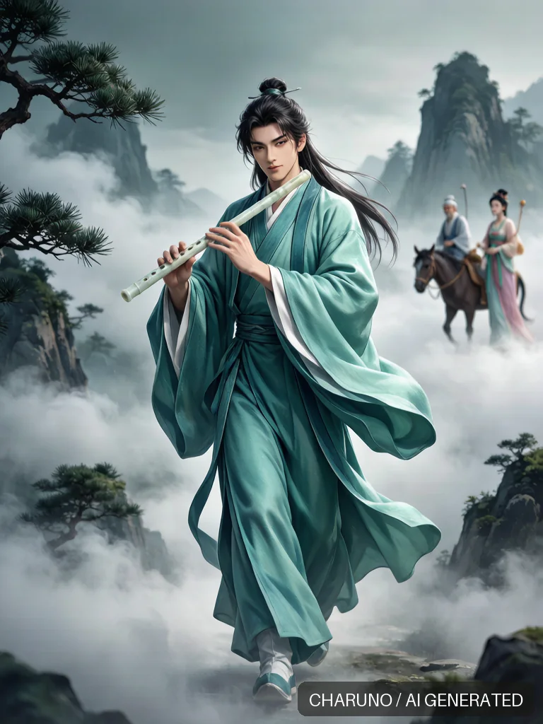 吹笛湘子 · 图库，第 4 张生成图片