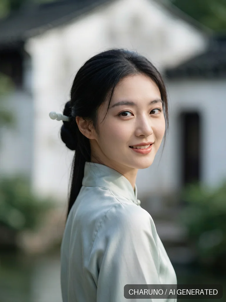 江南温婉人像 · 图库，第 7 张生成图片