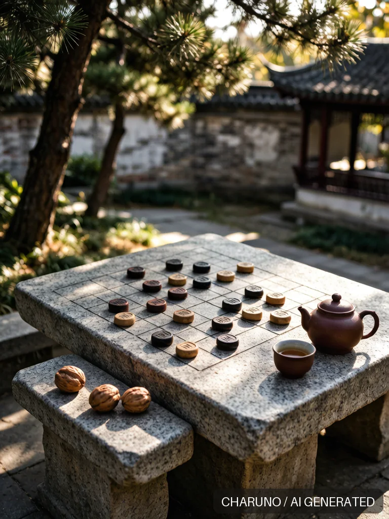 公园下棋 · 图库，第 7 张生成图片
