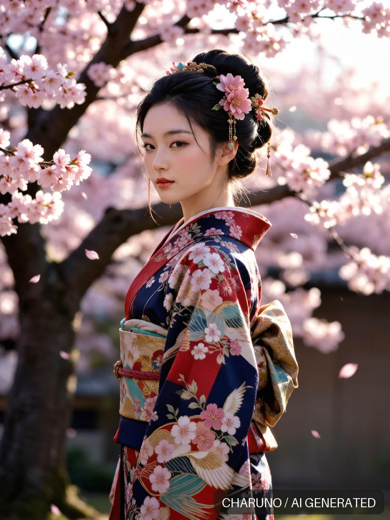 日式和服美人 · 图库,第 6 张生成图片