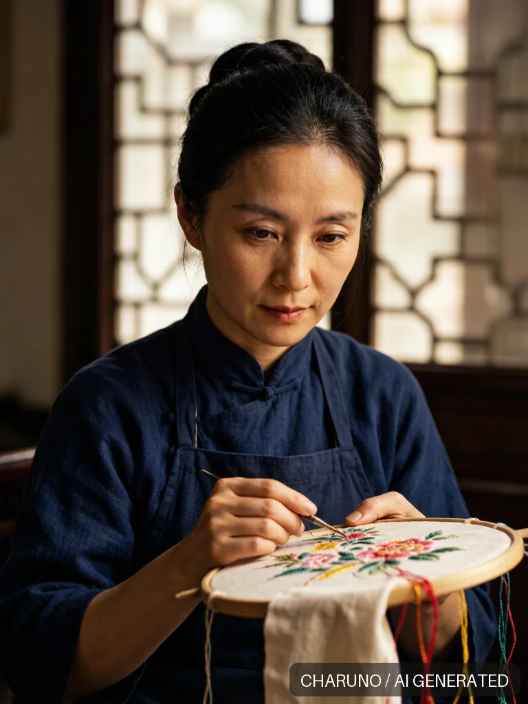 苏绣绣娘 · 图库，第 3 张生成图片