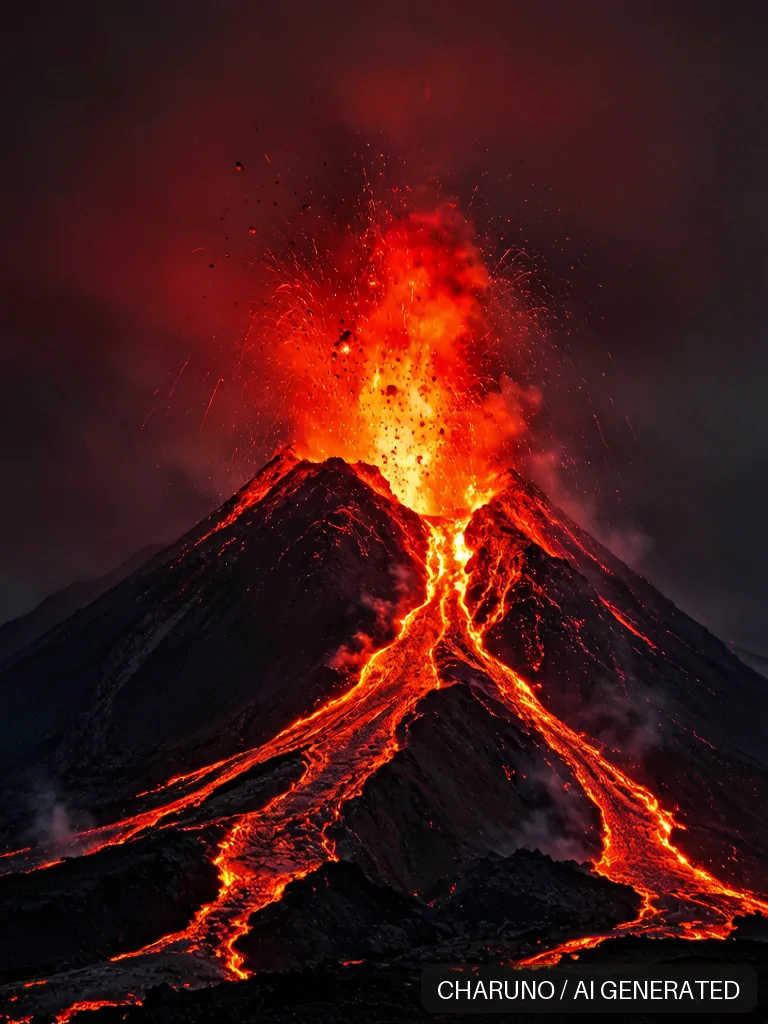火山熔岩 · 图库，第 4 张生成图片