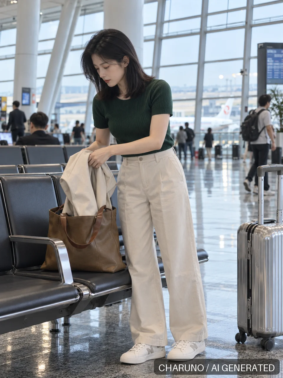 多彩日常·候机慢读，第 8 张生成图片