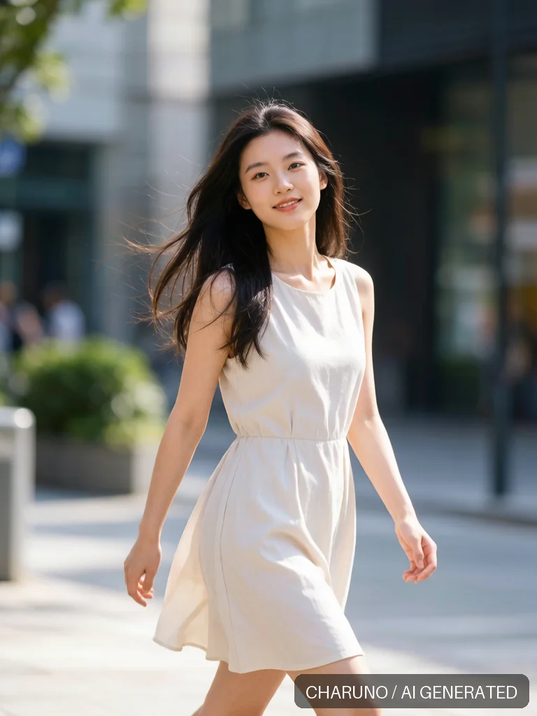 青春街拍少女 · 图库,第 4 张生成图片