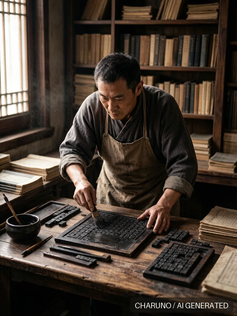 古代印刷匠 · 图库,第 4 张生成图片