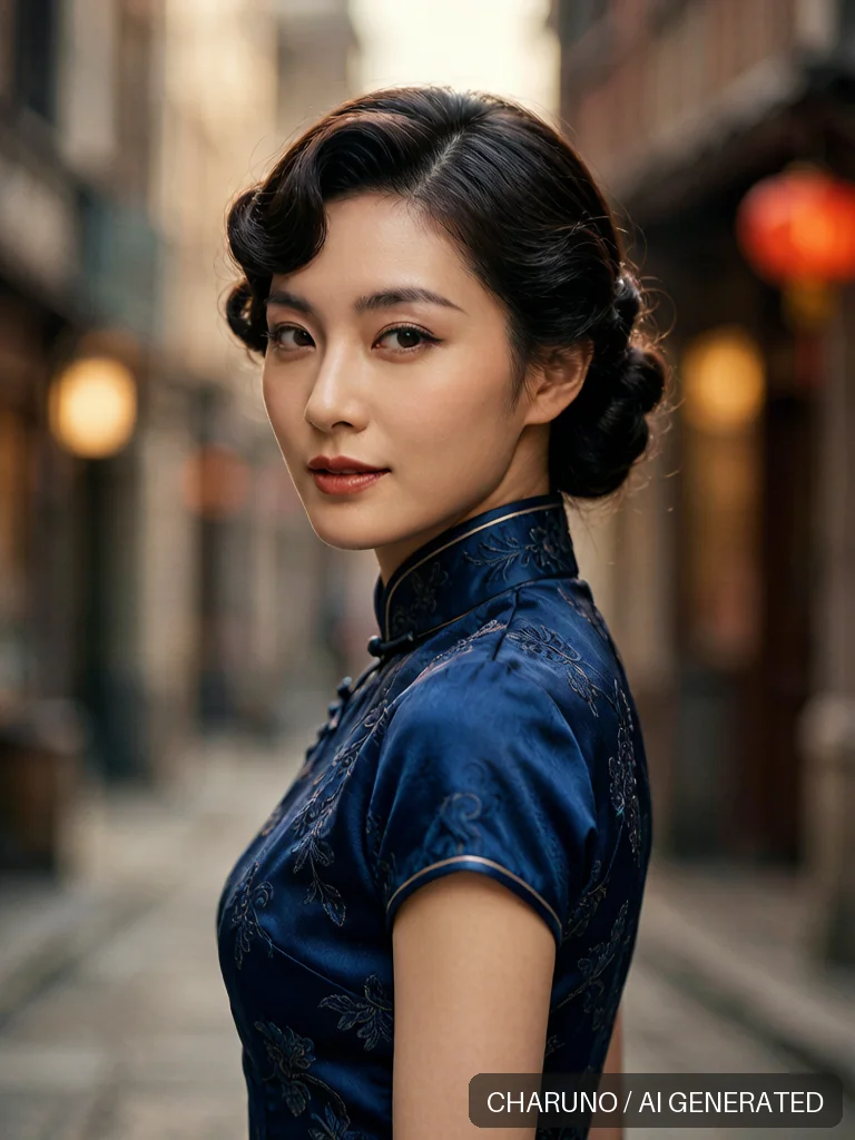民国旗袍女郎 · 图库，第 7 张生成图片