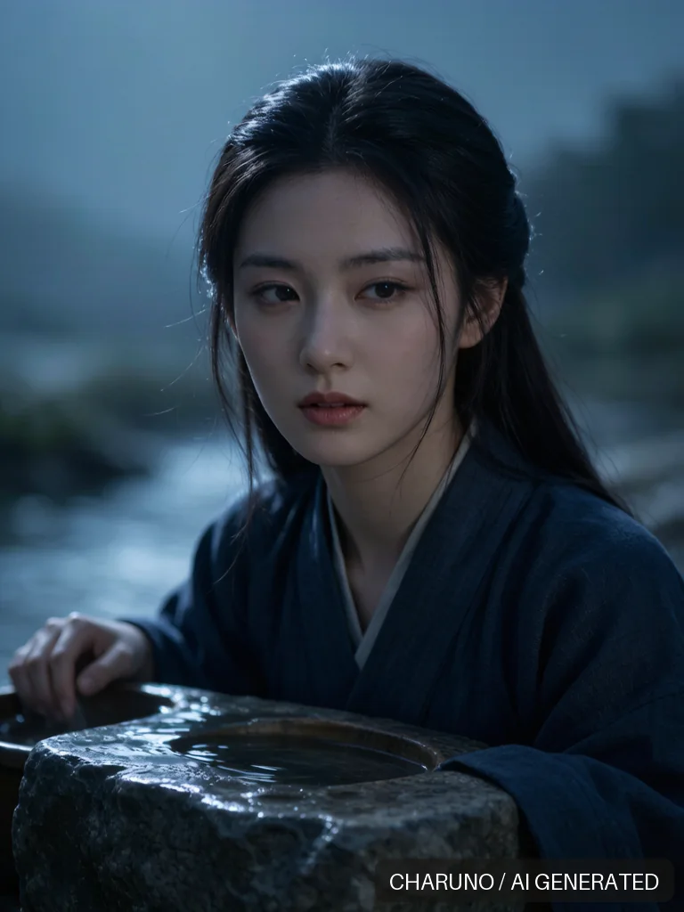 捣衣女子 · 图库，第 5 张生成图片