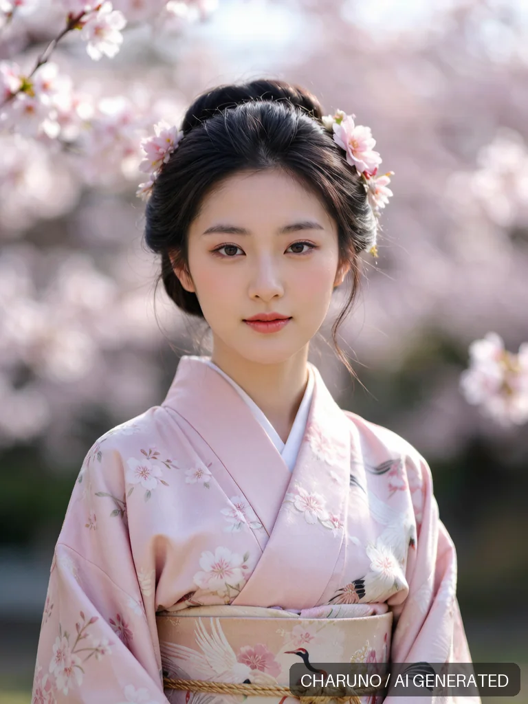 日式和服美人 · 图库,第 2 张生成图片