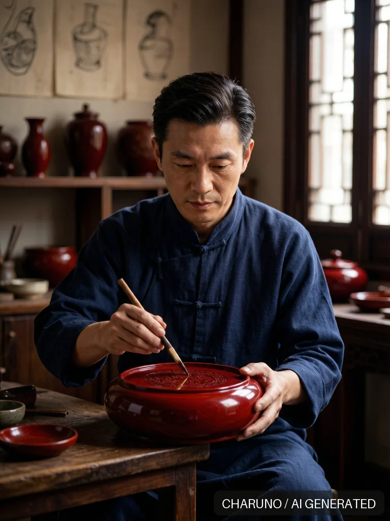 漆器匠人 · 图库，第 3 张生成图片