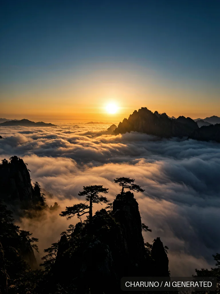 黄山云海 · 图库，第 4 张生成图片