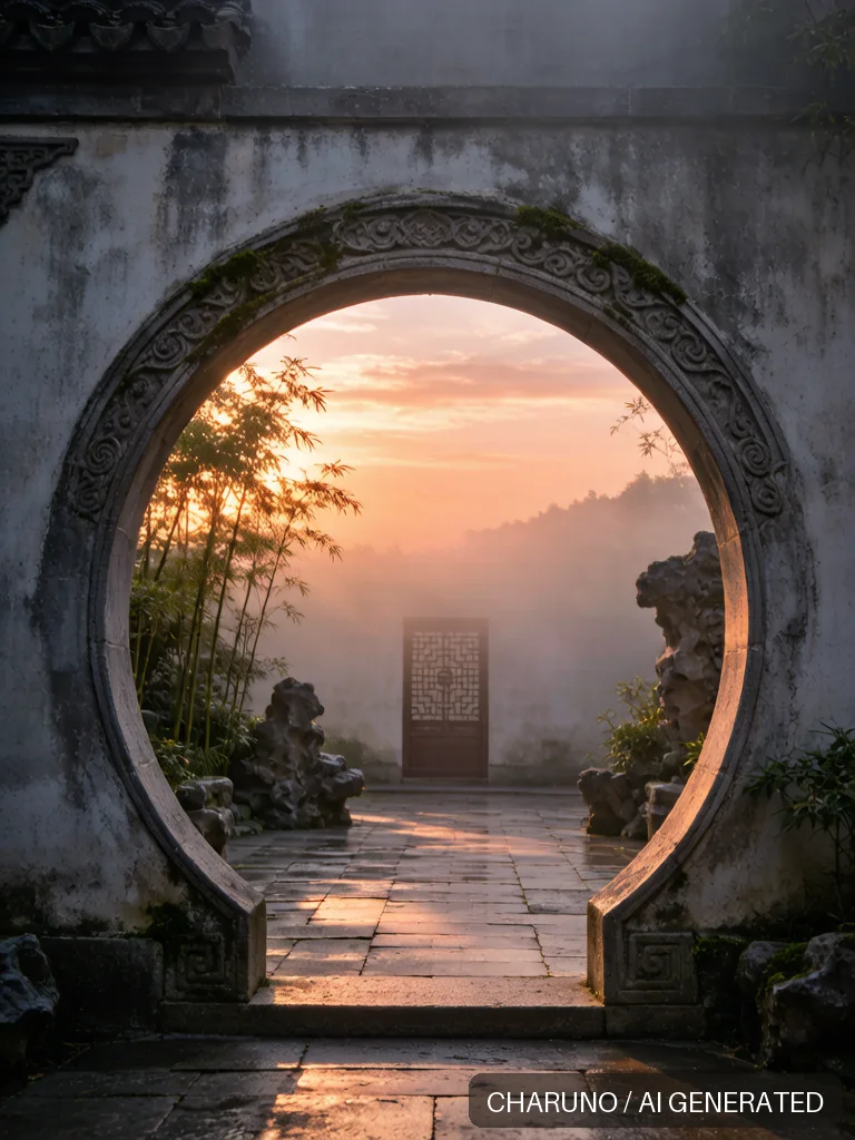 月洞门 · 图库，第 7 张生成图片