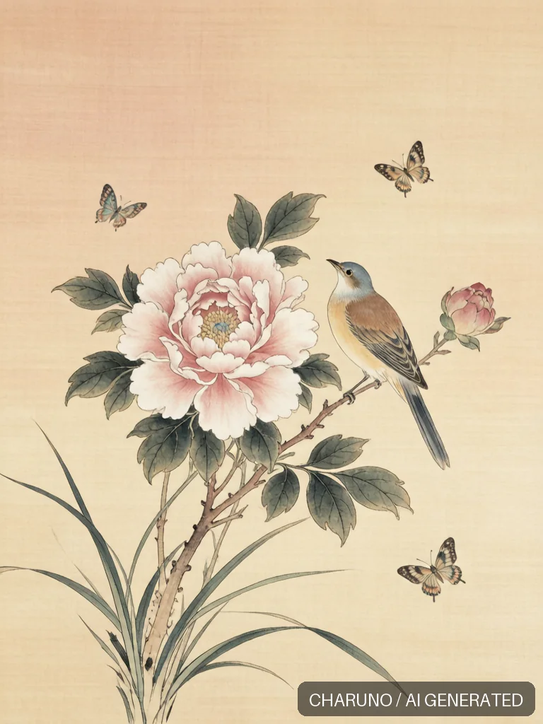 工笔花鸟 · 图库，第 8 张生成图片
