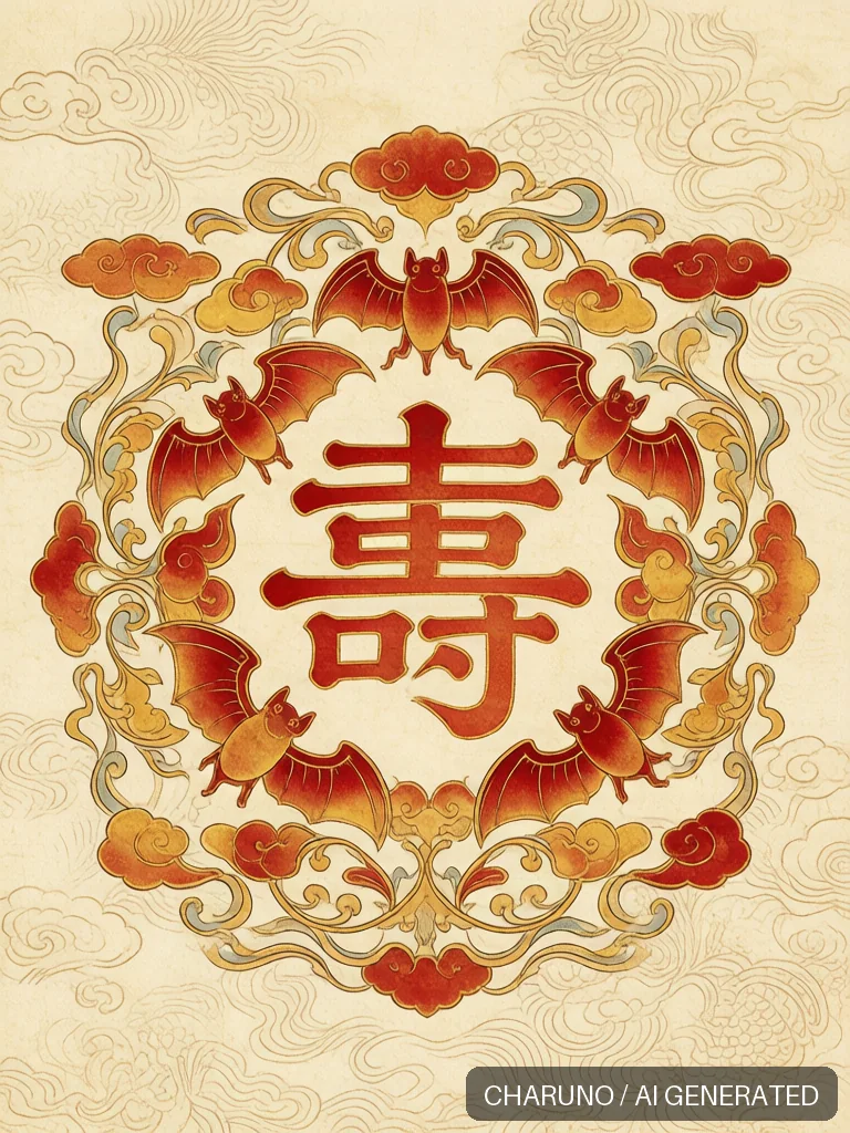 五福捧寿 · 图库，第 5 张生成图片