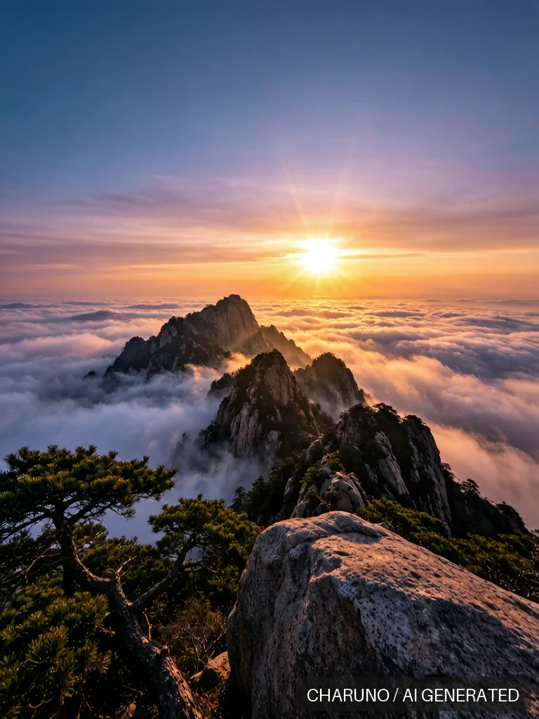 泰山日出 · 图库,第 6 张生成图片