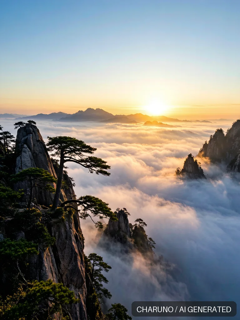 黄山云海 · 图库，第 7 张生成图片