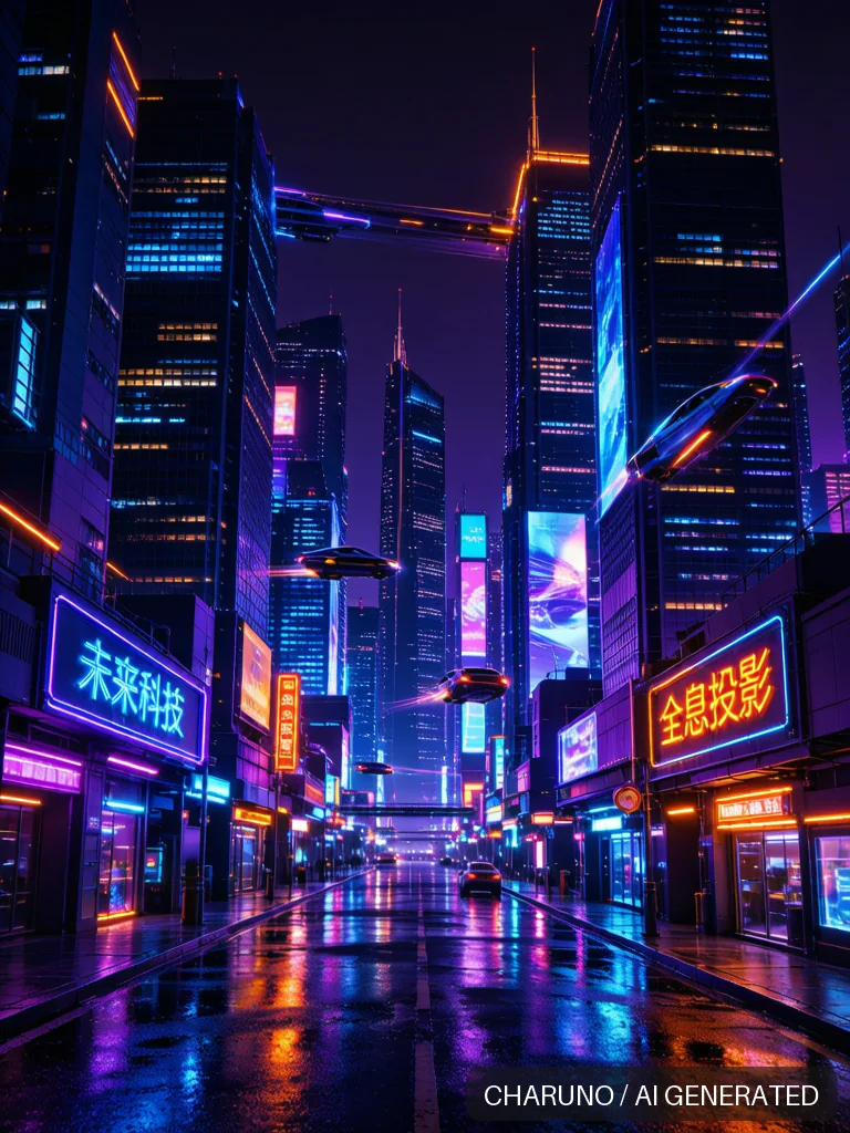 未来科幻都市 · 图库,第 1 张生成图片