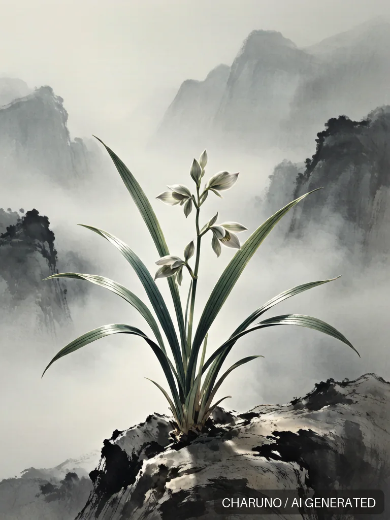 空谷兰花 · 图库，第 5 张生成图片
