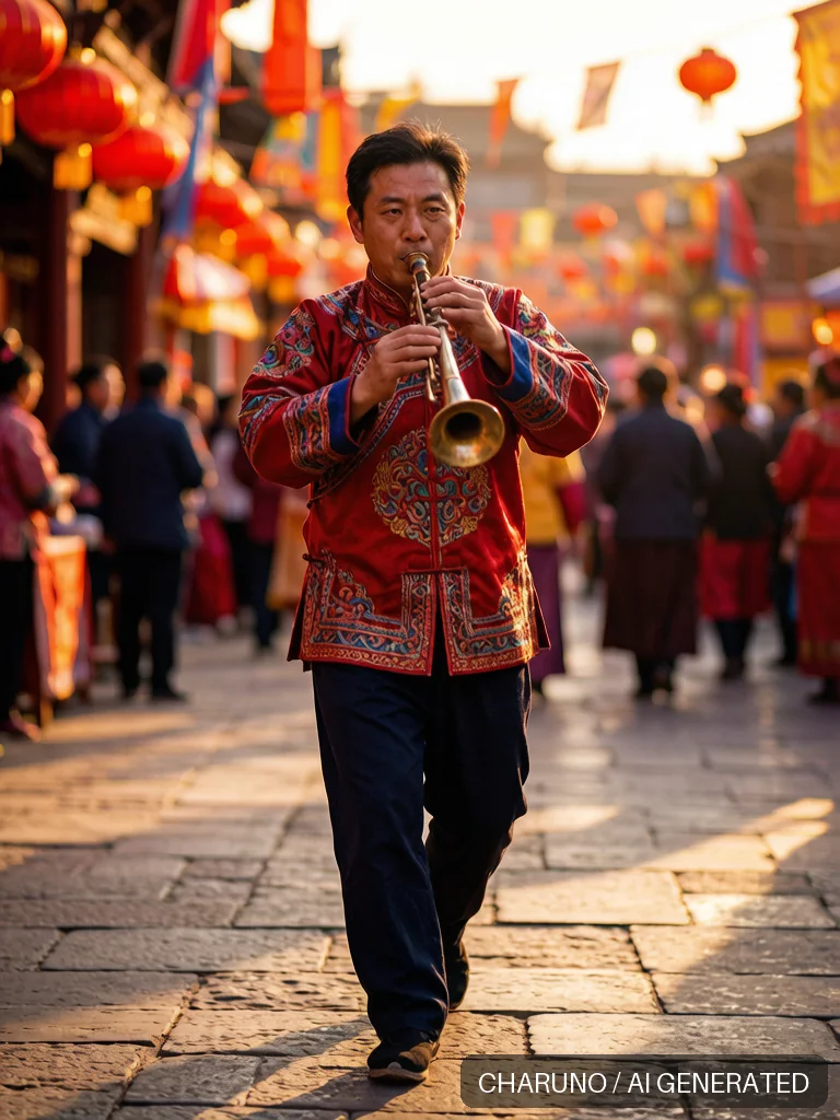 唢呐乐师 · 图库，第 4 张生成图片