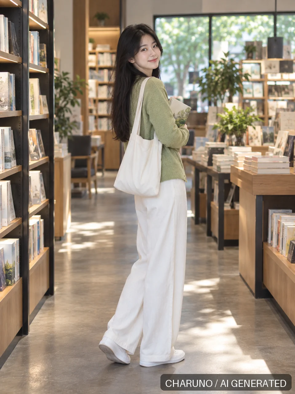 青春靓丽·书店午后，第 3 张生成图片