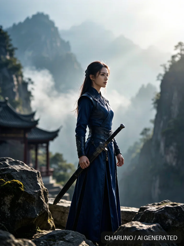 峨眉女侠客 · 图库，第 6 张生成图片