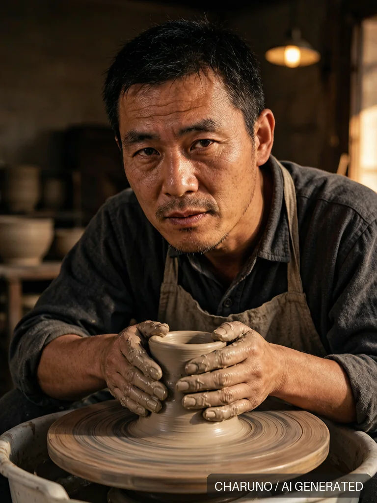 景德镇制瓷匠 · 图库，第 3 张生成图片
