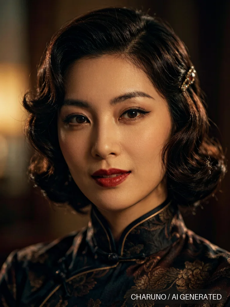 民国旗袍女郎 · 图库，第 5 张生成图片