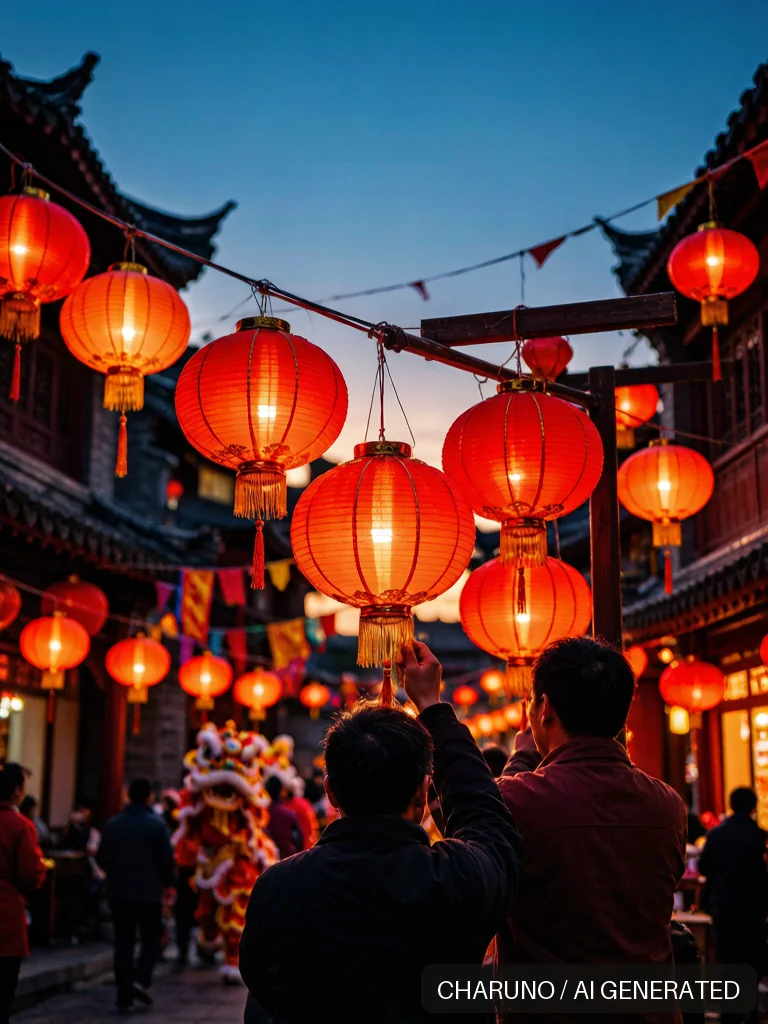 挂灯笼 · 图库，第 3 张生成图片