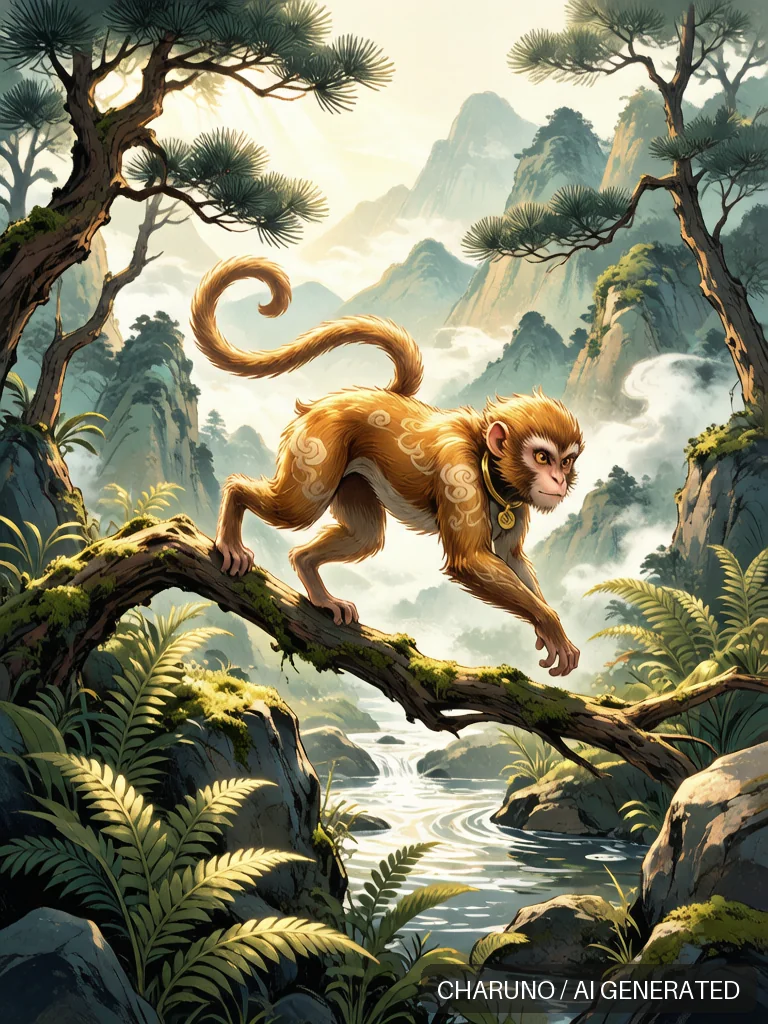 生肖灵猴 · 图库,第 3 张生成图片