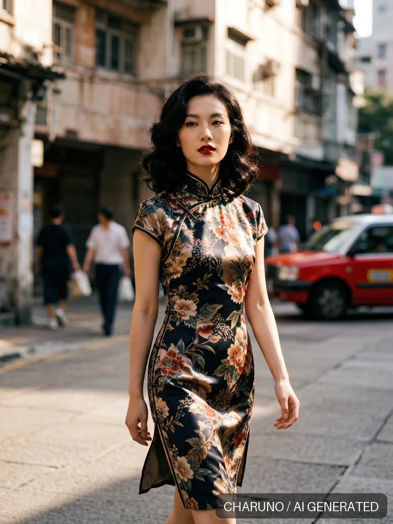 复古港风女郎 · 图库，第 4 张生成图片