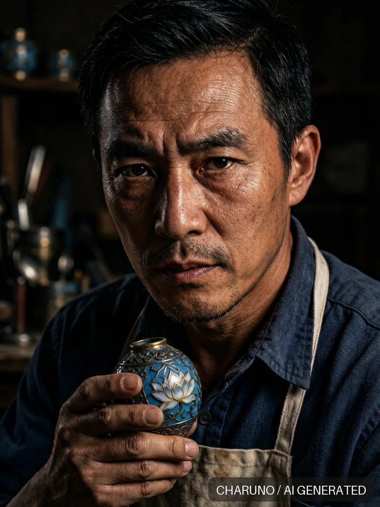 景泰蓝匠人 · 图库,第 5 张生成图片
