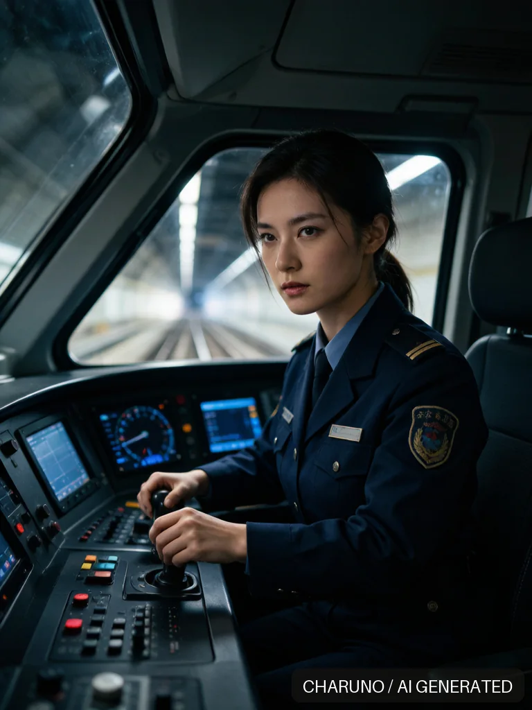 女高铁司机 · 图库，第 5 张生成图片