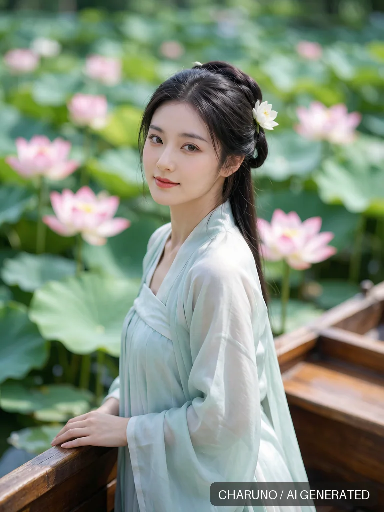 采莲少女 · 图库,第 7 张生成图片