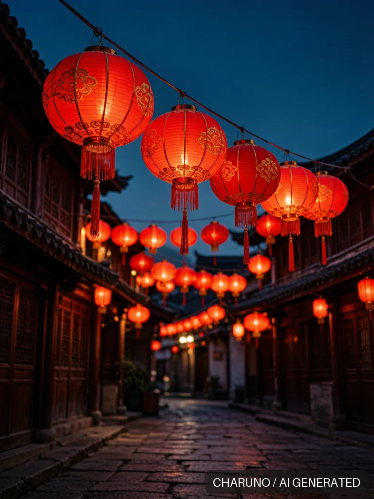 挂灯笼 · 图库，第 8 张生成图片