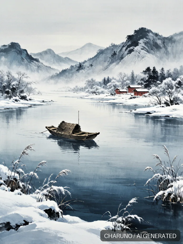 独钓寒江雪 · 图库，第 5 张生成图片