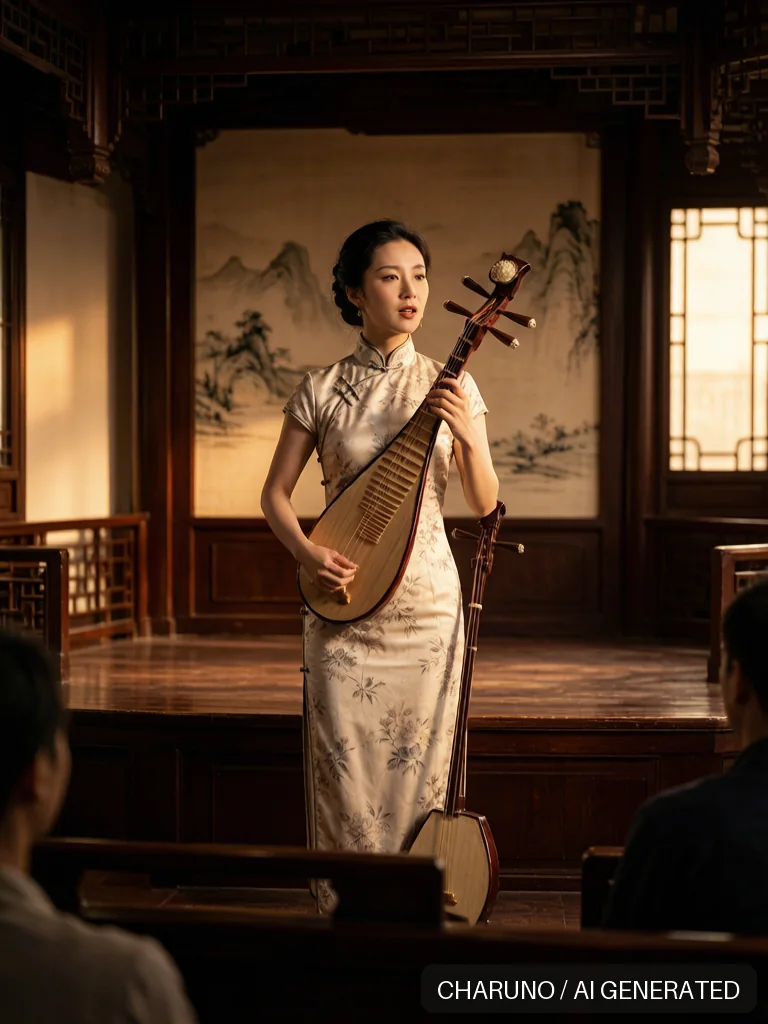 评弹女艺人 · 图库，第 8 张生成图片
